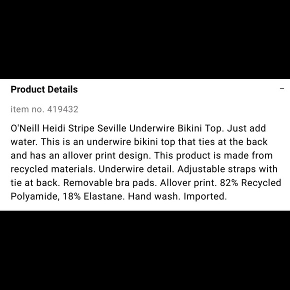 NWT 2-PC O’Neill Heidi Striped Bikini - Picture 12 of 13